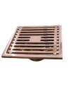 REJILLA DE PISO 10x10 CM ORO ROSA