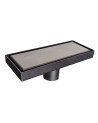 REJILLA DE PISO INVISIBLE 20 CM NEGRO MATE
