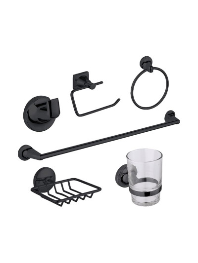 ACCESORIOS DE BAÑO BELGICA NEGRA